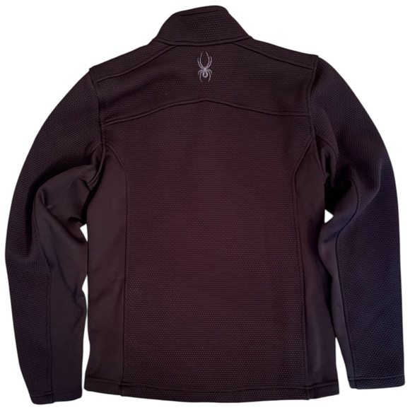 Spyder Encore Black Half Zip Fleece Pullover Athletic Sweater Jacket Small - Picture 4 of 6